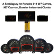 A Set Display for Porsche 911 997 Carrera/GT2/GT3/Turbo/Targa, 987 Cayman, 987 Boxster Speedometer Instrument Cluster