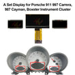 A Set Display for Porsche 911 997 Carrera/GT2/GT3/Turbo/Targa, 987 Cayman, 987 Boxster Speedometer Instrument Cluster
