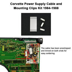 Corvette C4 Power Supply Cable and Mounting Clips Kit 1984-1988