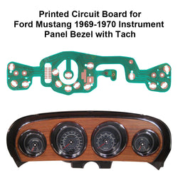 Printed Circuit Board for Ford Mustang 1969-70 Instrument Panel Bezel with Tach