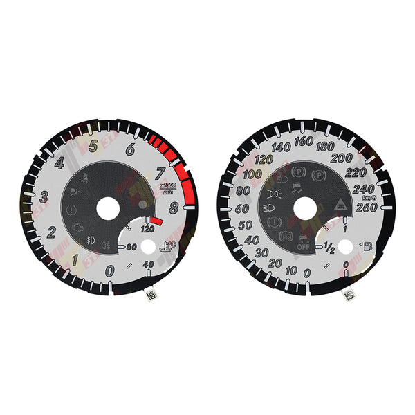 Gauge Face for Mercedes W166 X166 W164 W463 Instrument Cluster 260KM/H Grey