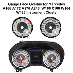 Gauge Face for Mercedes W166 X166 W164 W463 Instrument Cluster 260KM/H Grey