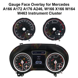 Gauge Face for Mercedes W166 X166 W164 W463 Instrument With Red Color Scale Mark