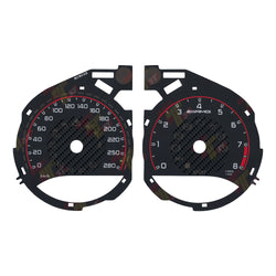 Mercedes C-Class C63 C200L GLC260 AMG Gauge Face Carbon Fiber, 280KM/H Red Scale