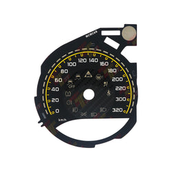 Mercedes C-Class C63 C200L, GLC260 AMG Carbon Fiber Material Gauge Face, Yellow