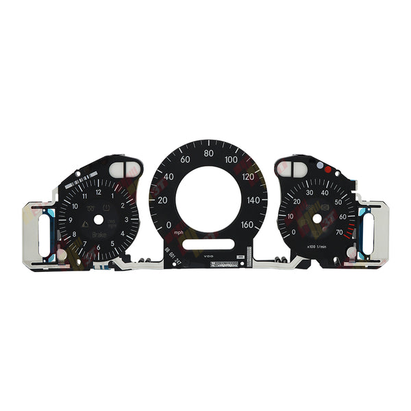 Gauge Face Overlay for Mercedes W211 W209 C219 Instrument Cluster 160MPH Black