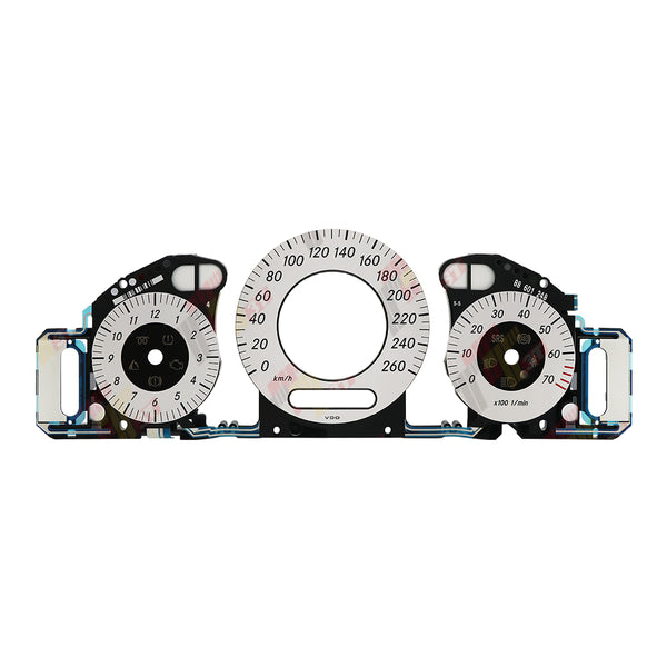 Gauge Face Overlay for Mercedes W211 W209 C219 Instrument Cluster 260KM/H White