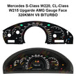Mercedes S-Class W220, CL-Class W215 Upgarde AMG Gauge Face 320KM/H V8 BITURBO