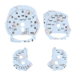 Gauge Face for Porsche Carrera 991/Cayenne 958/Panamera 970 GT3 350KM/H White