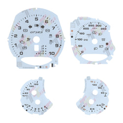 Gauge Face for Porsche Carrera 991/Cayenne 958/Panamera 970 GT3RS 350KM/H White