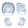 Gauge Face for Porsche Carrera 991/Cayenne 958/Panamera 970 Turbo 250KM/H White
