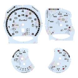 Gauge Face for Porsche Carrera 991/Cayenne 958/Panamera 970 Turbo 250KM/H White