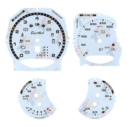 Gauge Face for Porsche Carrera 991/Cayenne 958/Panamera 970 Turbo 300KM/H White