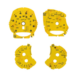 Gauge Face for Porsche Carrera 991/Cayenne 958/Panamera 970 GT3 330KM/H Yellow