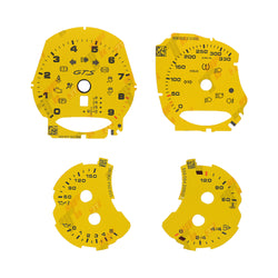 Gauge Face for Porsche Carrera 991/Cayenne 958/Panamera 970 GTS 330KM/H Yellow