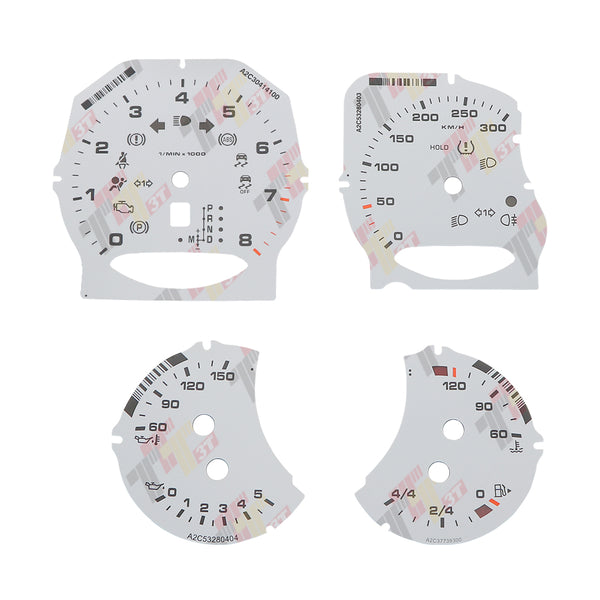 Gauge Face for Porsche 911 Carrera 991/Cayenne 958/Panamera 970 300KM/H White