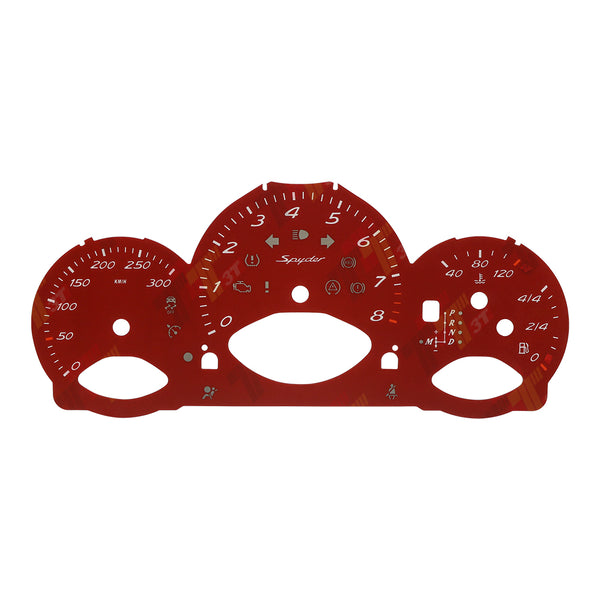 Gauge Face for Porsche 987 Cayman Boxster Spyder Instrument 300KM/H, 8000rpm Red
