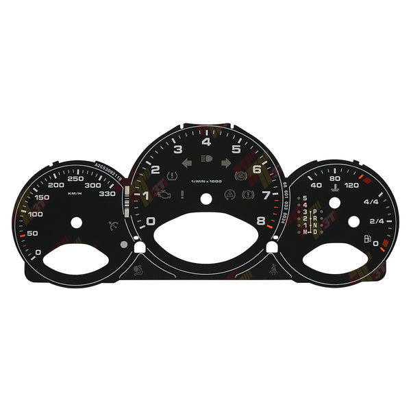 For Porsche 987.2 Boxster 987 C2 Cayman Instrument Cluster Gauge face 330KM/H