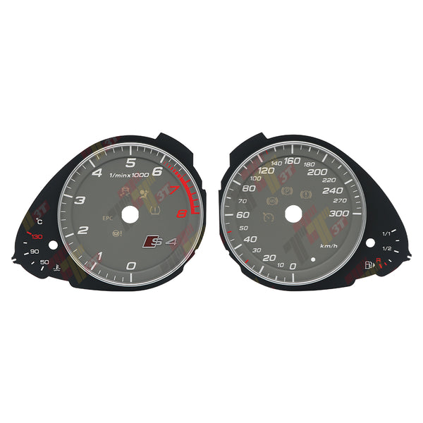 Gauge Face for Audi A4 S4 Magneti Marelli Instrument Cluster Color Grey 300KM/H