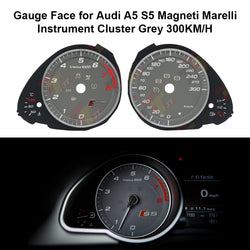 Gauge Face for Audi A5 S5 Magneti Marelli Instrument Cluster Grey 300KM/H