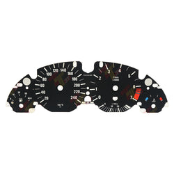 Gauge Face Overlay for BMW E38 E39 E53 X5 Instrument Cluster 240KM/H Color Black