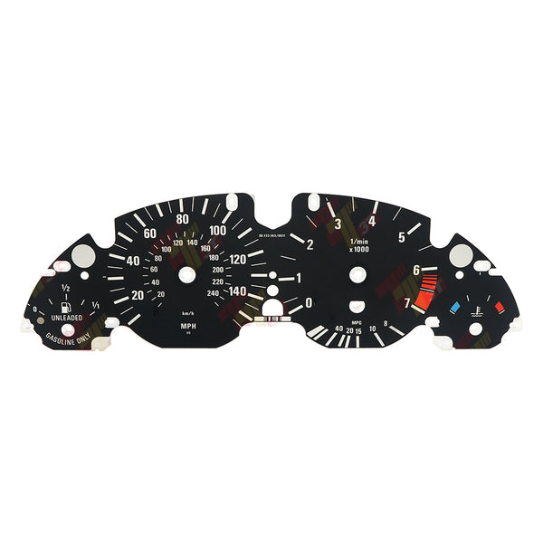 Gauge Face Overlay for BMW E38 E39 E53 X5 Instrument Cluster 140MPH 240Km/H