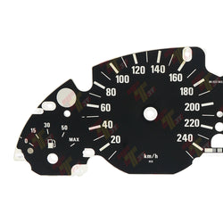 Gauge Face Overlay for BMW E38 E39 E53 X5 Instrument Cluster 240KM/H Color Black