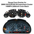 Gauge Face Overlay for BMW E38 E39 E53 X5 Instrument Cluster 140MPH 240Km/H