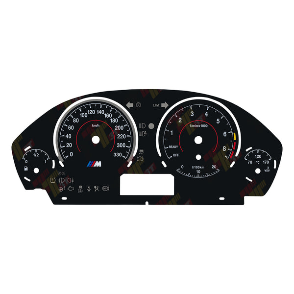 Gauge Face Overlay for BMW F30 F31 F34 F32 F33 F36 3M Instrument Cluster 330KM/H