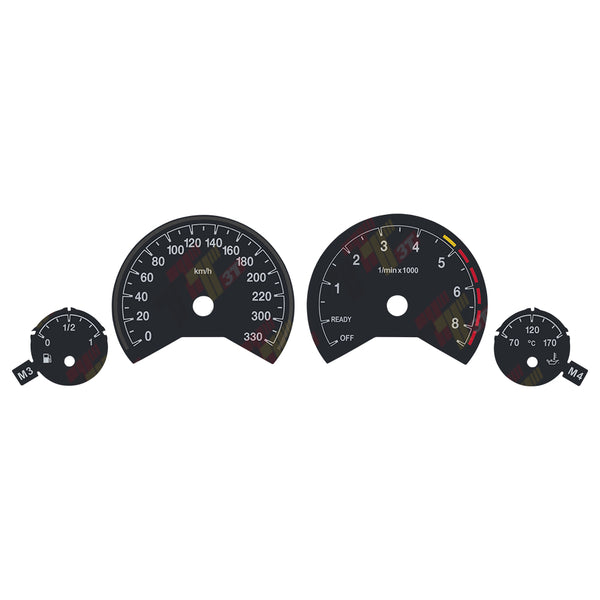 Gauge Face Overlay for BMW F30 F31 F34 F32 F33 F36 Instrument Cluster 330KM/H