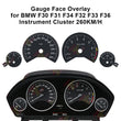 Gauge Face Overlay for BMW F30 F31 F34 F32 F33 F36 Instrument Cluster 260KM/H