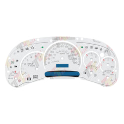 White Gauge Face Overlay LED Version Trans Temp for GM Silverado Sierra Tahoe
