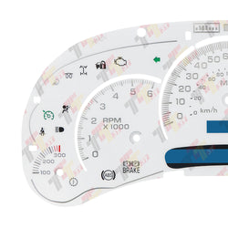 White Gauge Face Overlay LED Version Trans Temp for GM Silverado Sierra Tahoe