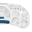 White Gauge Face Overlay LED Version Trans Temp for GM Silverado Sierra Tahoe