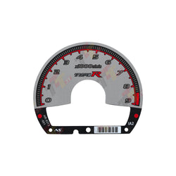 Gauge Face for Honda Civic EX, EX-L, LX, LX-S, DX, DX-VP, Hybrid Type-R Style