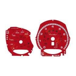 Porsche 981 982 (718) Boxster / Cayman / Macan Turbo Gauge Face 300KM/H in Red