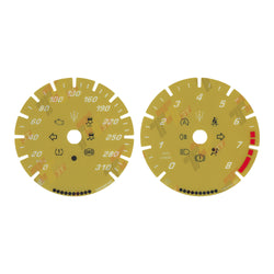 Gauge Face for Maserati Quattroporte Ghibli Levante Instrument in Color Yellow