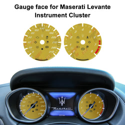 Gauge Face for Maserati Quattroporte Ghibli Levante Instrument in Color Yellow