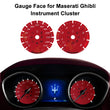 Gauge Face for Maserati Quattroporte Ghibli Levante Instrument in Color Red