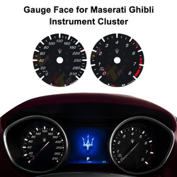 Gauge Face for Maserati Quattroporte Ghibli Levante Instrument in Color Black