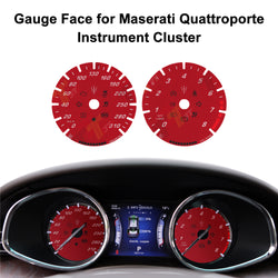 Gauge Face for Maserati Quattroporte Ghibli Levante Instrument in Color Red