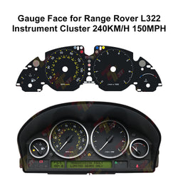 Gauge Face for Range Rover L322 Instrument Cluster 240KM/H 150MPH