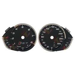 Gauge Face for Audi A7 S7 RS7 C7 Instrument Cluster Black 320KM/H