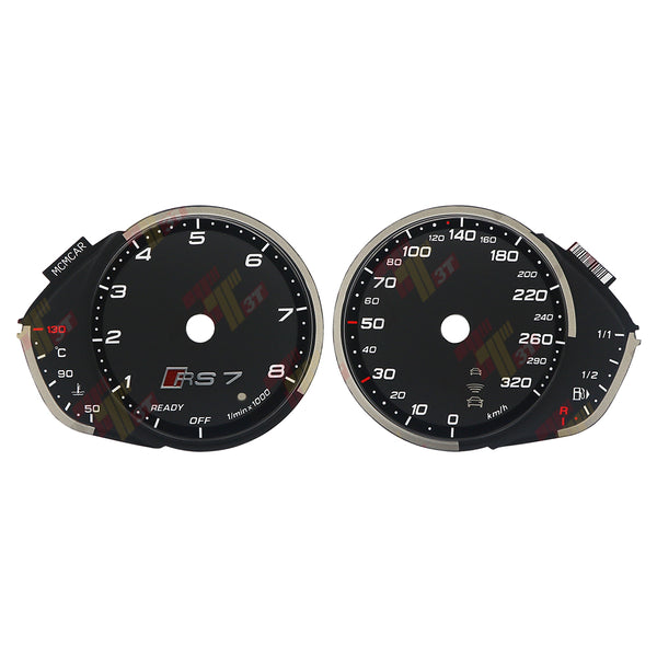 Gauge Face for Audi A7 S7 RS7 C7 Instrument Cluster Black 320KM/H