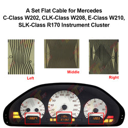 A Set Flat Cable for Mercedes C/CLK/E/SLK-Class, W202 W208 W210 R170 Instrument