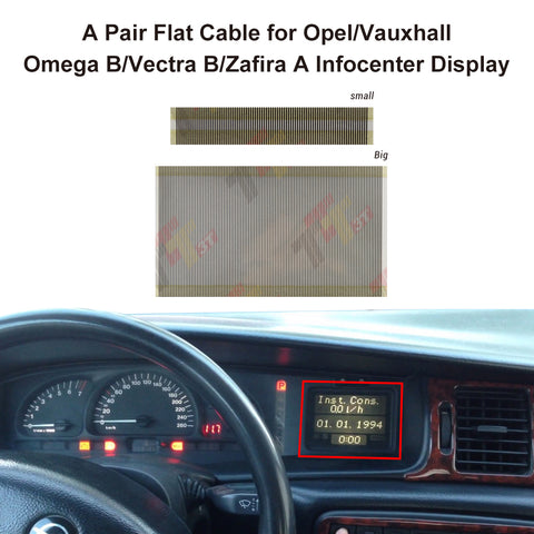 A Pair Flat Cable for Opel/Vauxhall Omega B/Vectra B/Zafira A Infocenter Display