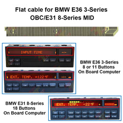 Flat cable for BMW E36 3-Series OBC, M3 and E31 8-Series MID