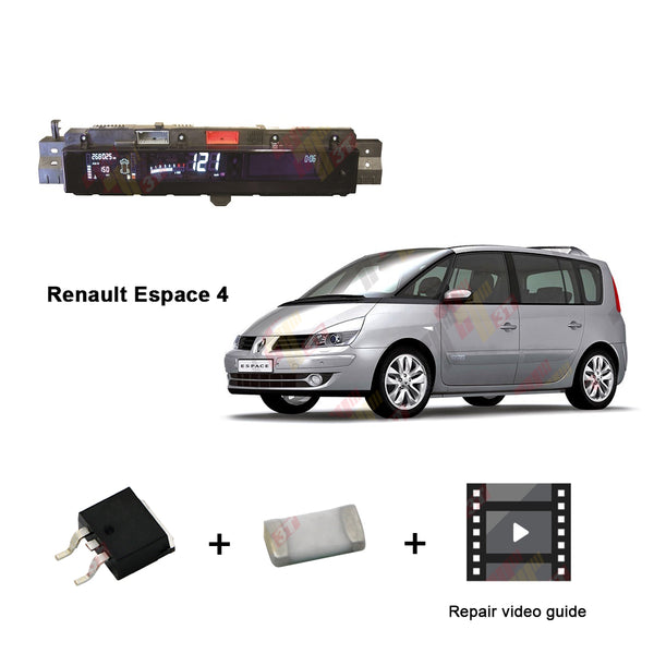 Renault ESPACE IV Dash Instrument Cluster Digital LCD Display Mosfet Repair Kit