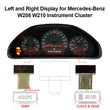 Temp and Clock Display for Mercedes W202 W208 W210 R170 Instrument Cluster