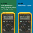 Display for FLUKE 87 87- lll Kent-Moore J-39200 Digital Multimeter